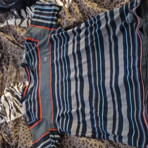 DC STRIPED AWESOME COLORFUL BOYS SIZE LARGE SHIRT - Picture 1 of 6